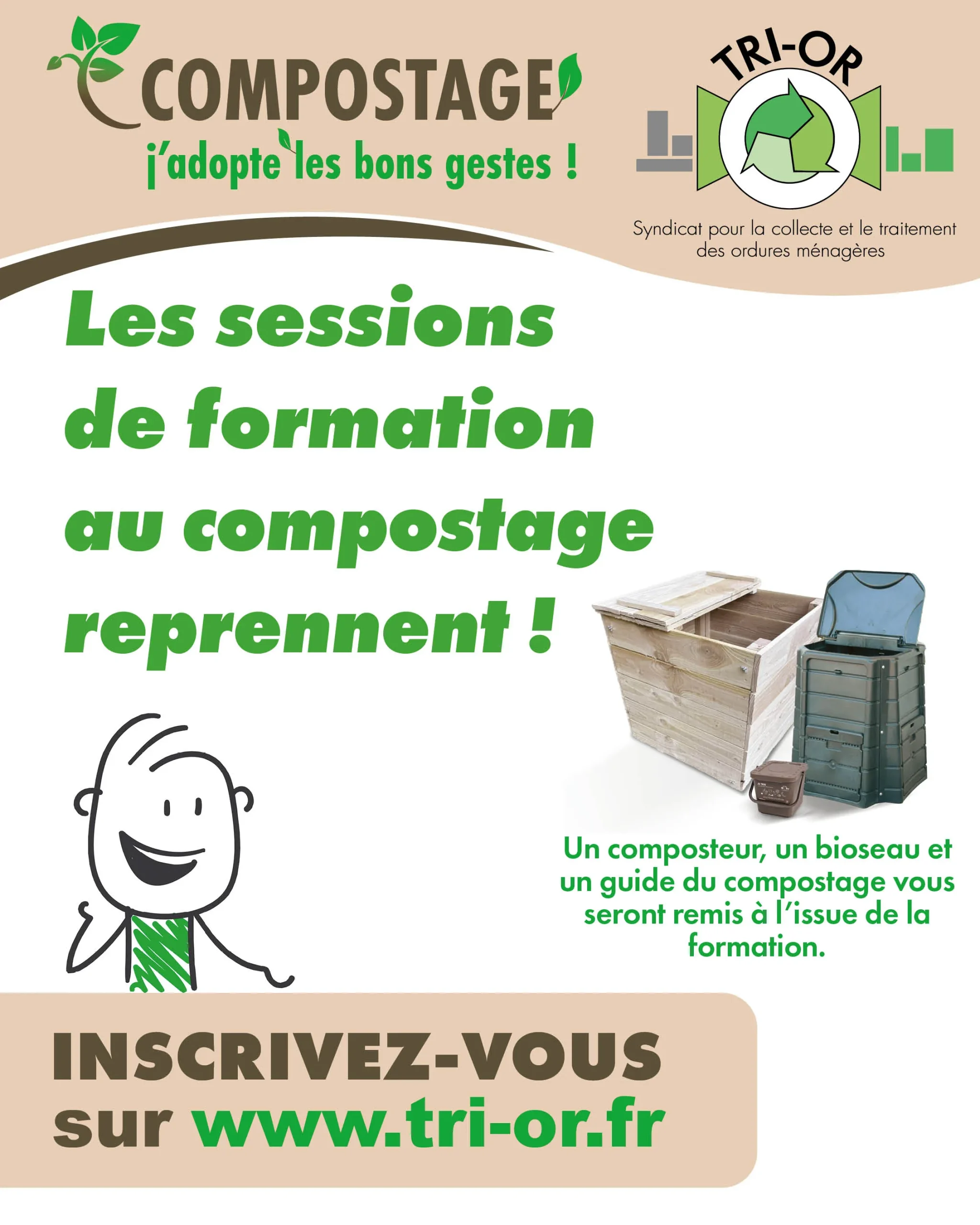 Lire la suite de l'actualité TRI-OR : Bonne nouvelle reprise des formations au compostage dans les locaux du syndicat TRI-OR.
