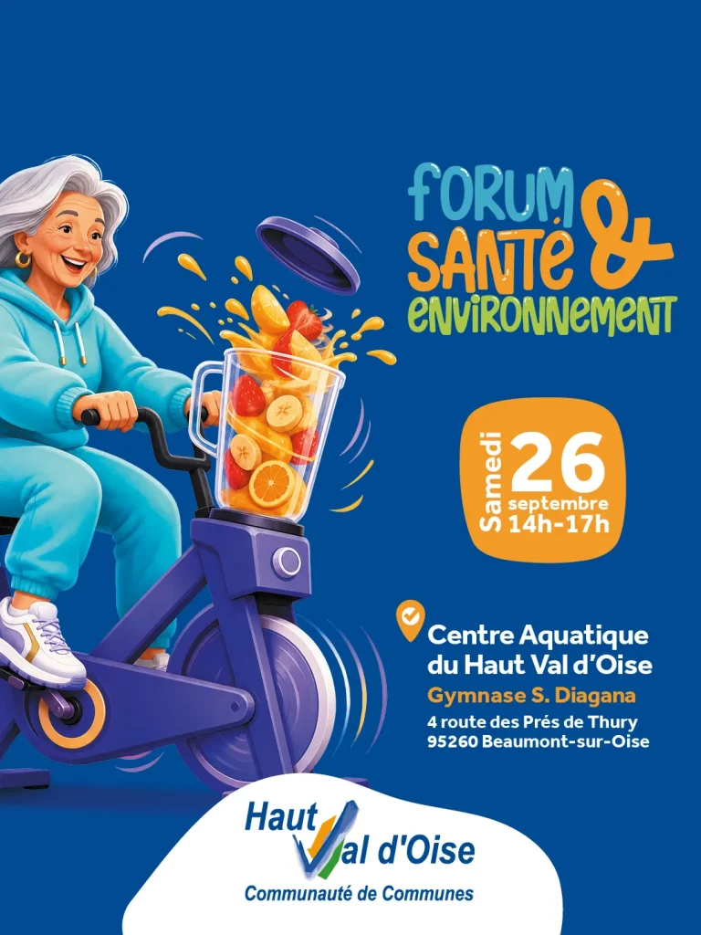Lire la suite de l'actualité Venez nombreux au Forum Santé et Environnement de la CCHVO. Rendez-vous le samedi 26 septembre 2026 de 14h00 à 17h00 au gymnase Stéphane DIAGANA à Beaumont-sur-oise.